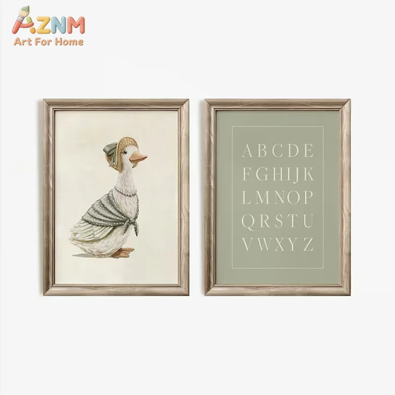 AZNM Impressão em tela vintage - Baby Nursery Vintage Decor avaliação e preço