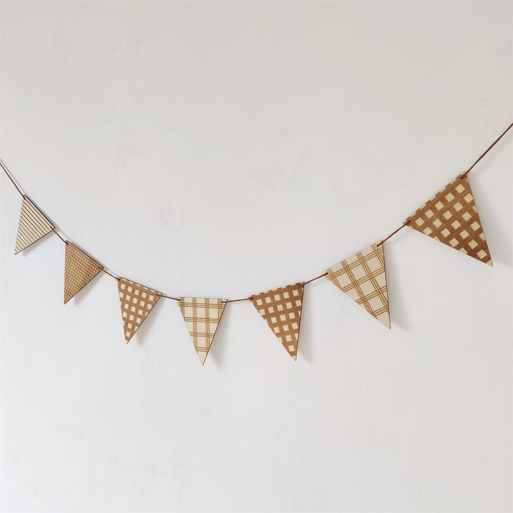 Triângulo de madeira nórdico b - Baby Nursery Garland avaliação e preço