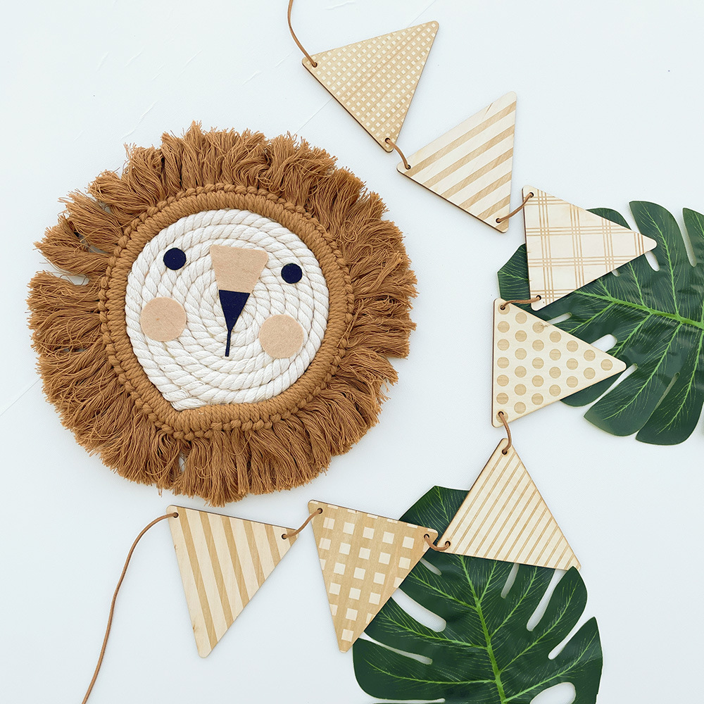 Triângulo de madeira nórdico b - Baby Nursery Garland avaliação e preço