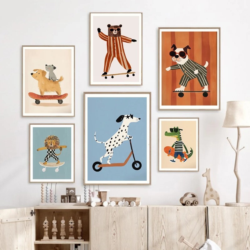 1 unidade de Pôsteres/Impressõ - Baby Nursery Animal Prints avaliação e preço