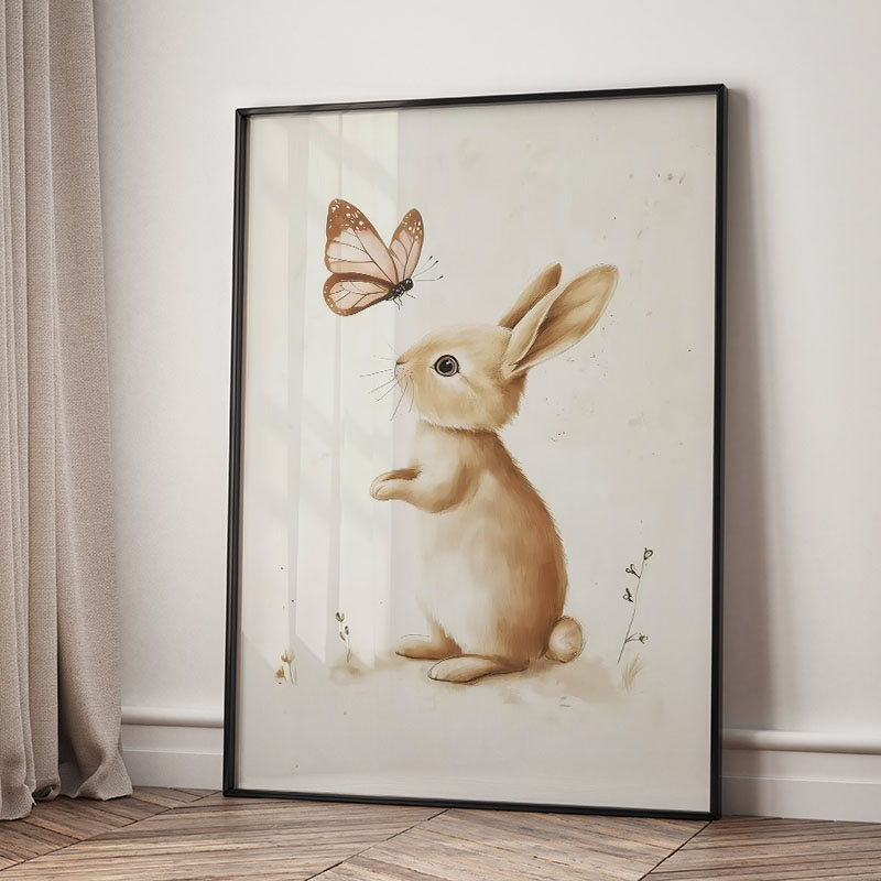 Pôster de Animais Urso Coelho  - Baby Nursery Animal Prints avaliação e preço