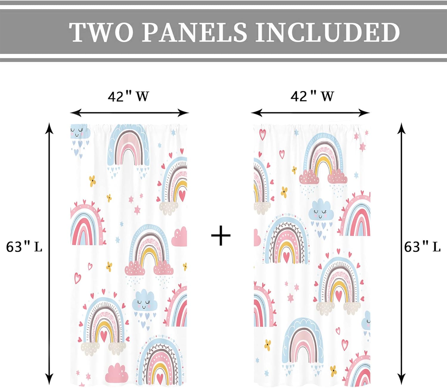 Bebê meninas rosa boho arco-ír - Baby Nursery Curtains avaliação e preço