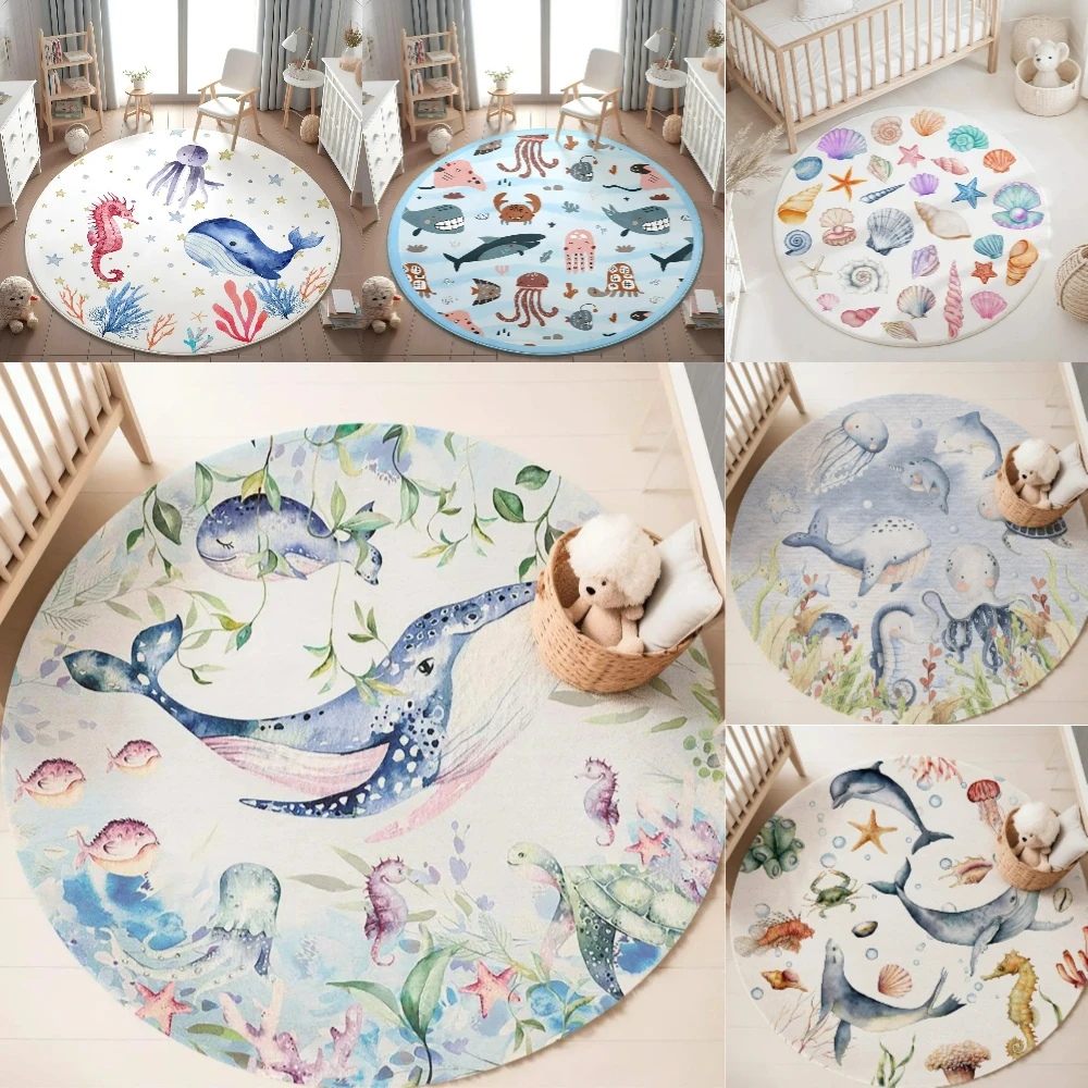 Tapete redondo com estampa de  - Baby Nursery Animal Prints avaliação e preço