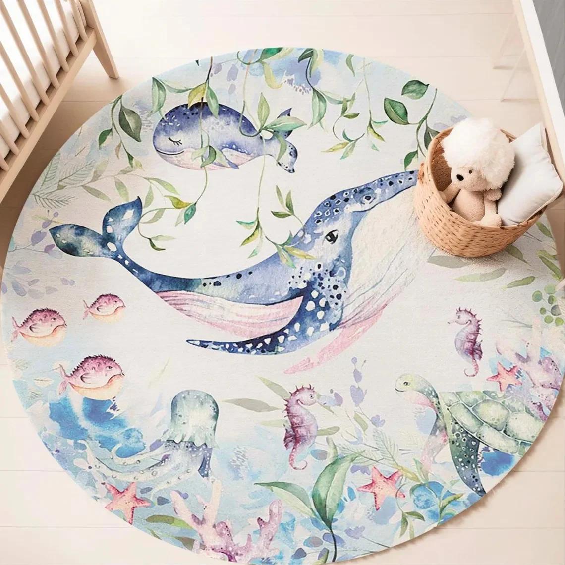 Tapete redondo com estampa de  - Baby Nursery Animal Prints avaliação e preço